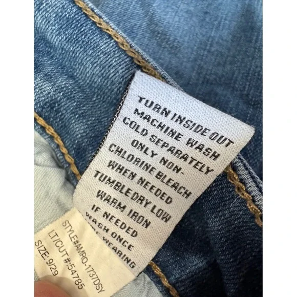 Ashley Mason Premium Daisy Floral Applique Flare Jeans Women's 9/29 Boho Y2K - Picture 8 of 11